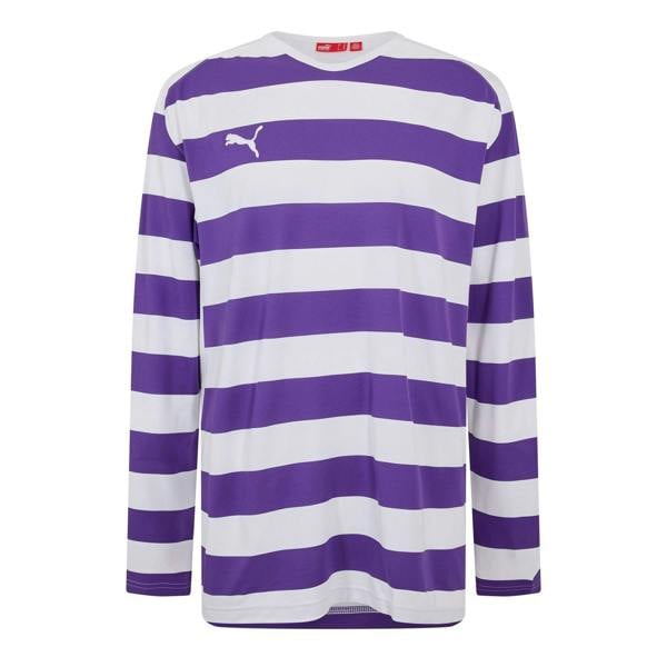 Puma Mens V5.08 Hooped Long-Sleeved T-Shirt - White/Purple - 