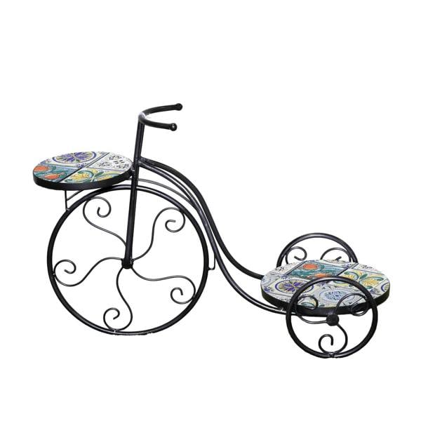 65cm Lisbon Mosaic Tricycle Plant Stand image 1