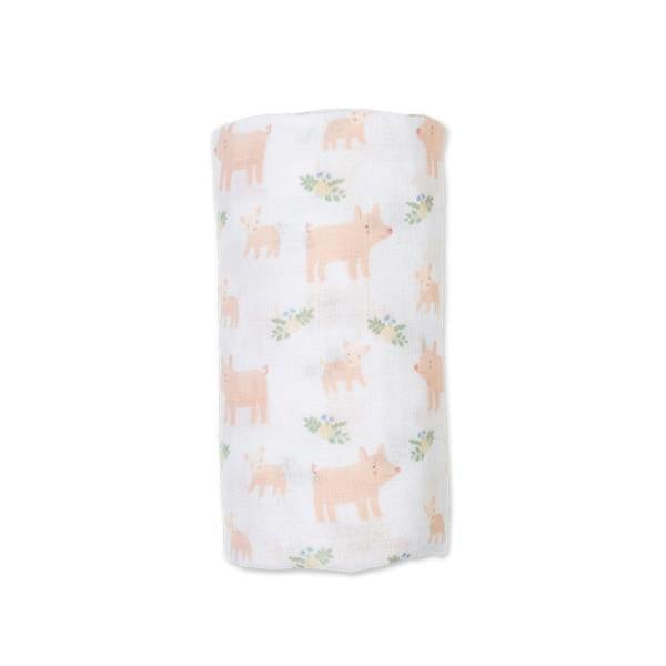 Lulujo - Muslin Swaddle - Pigs