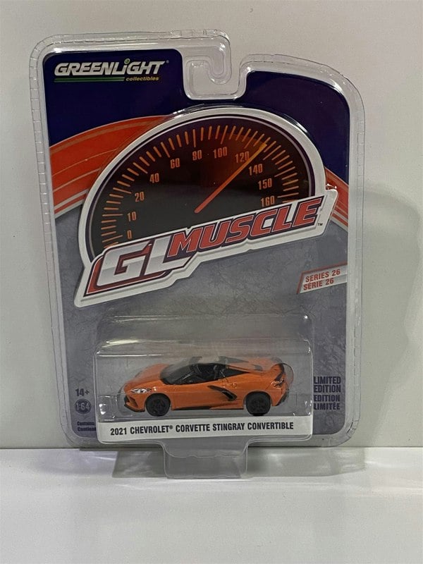 2021 chevrolet corvette stingray convertible gl muscle 1:64 greenlight 13310f