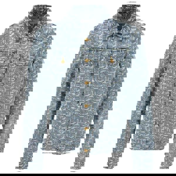 Casablanca Classic Monogram Bleached Blue Denim Jacket