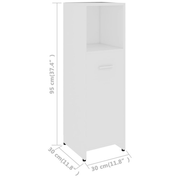 Berkfield 4 Piece Bathroom Furniture Set White Engineered Wood