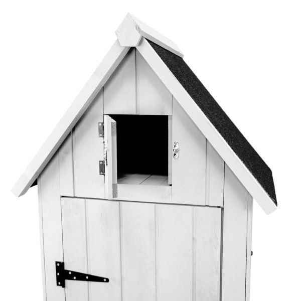 Monstershop Wooden Garden Shed – White