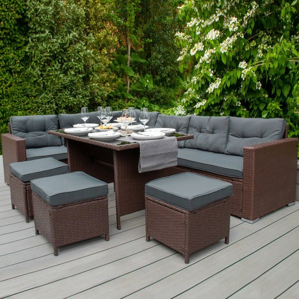 Jardi Rattan Corner Set - Brown