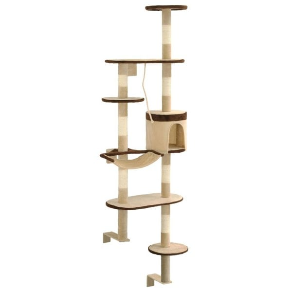 Berkfield Cat Tree with Sisal Scratching Posts Wall Mounted 194 cm