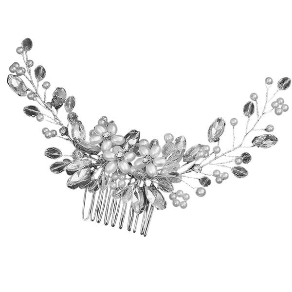 Gold Trip Pearl Flower Hair Comb