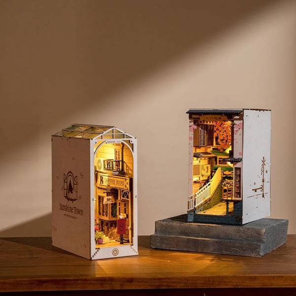 Dyzi 246 Piece Sunshine Town Book Nook 3D Wooden Puzzle