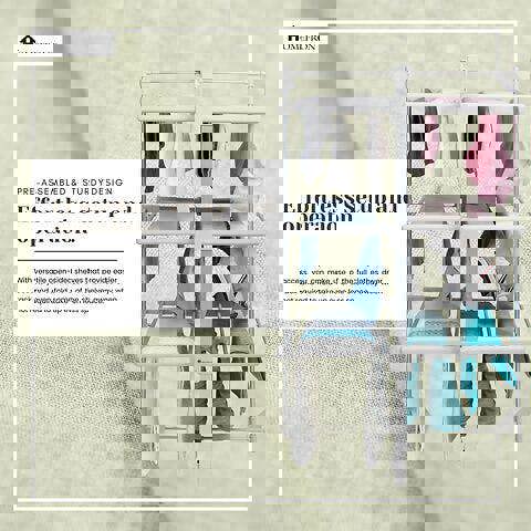 Homefront Electric Heated Clothes Airer Dryer Rack 330W Indoor 3-Tier Drier with Zip Up Cover for Even Faster Drying