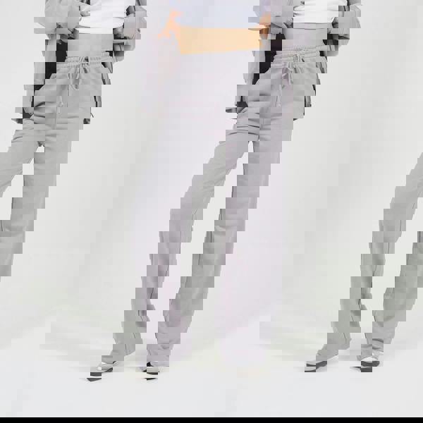 Brave Soul Grey Cotton Blend Wide Leg Joggers - Grey Image 1