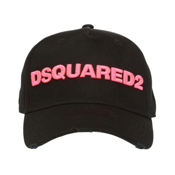 Dsquared2 Pink Logo Black Cap