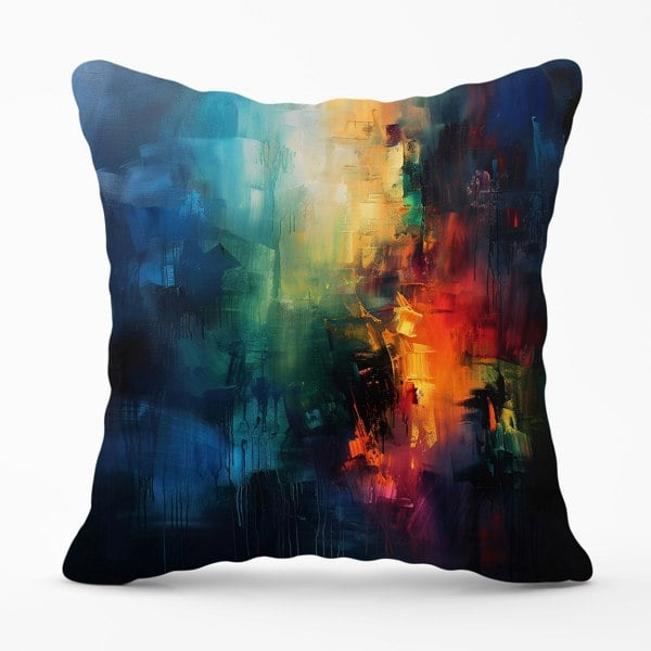 Warren Reed Colourful Chaos: Urban Dreamscape Cushions