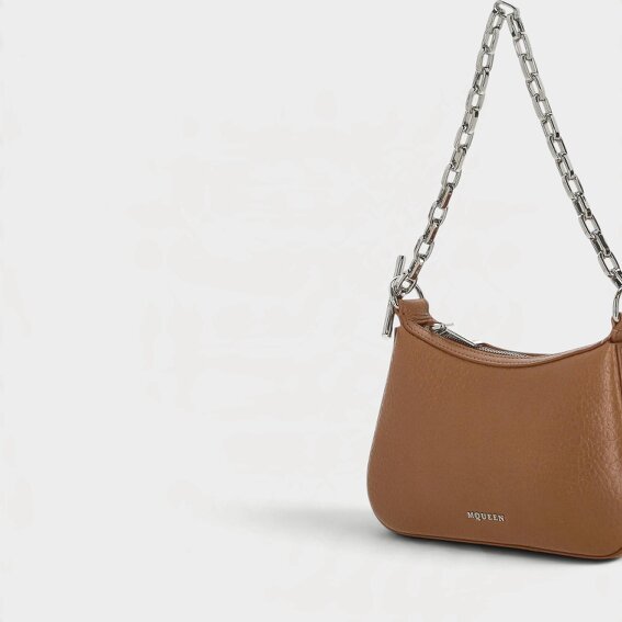 Alexander McQueen T-Bar Mini Handbag Pecan Brown