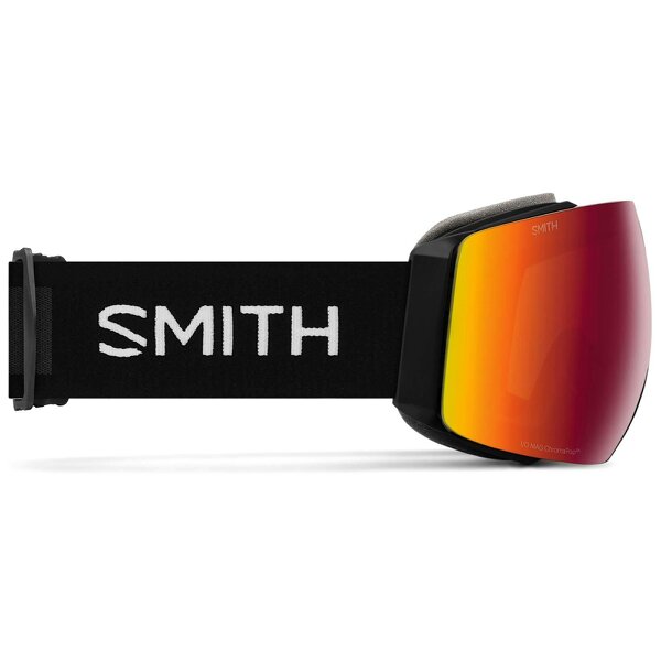 Smith Ski Goggles I/O Mag 0JX 6K Black ChromaPop Sun Red Mirror & CP Storm Yellow Flash