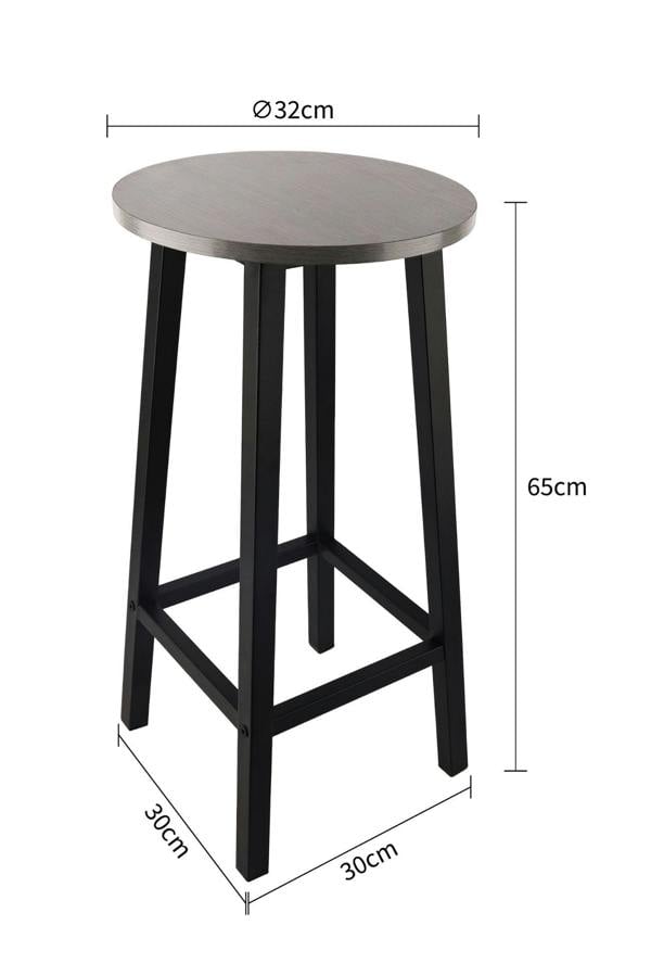 Groundlevel Set of 2 Wooden Bar Stools