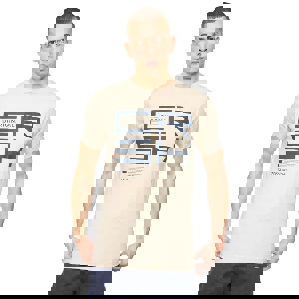 Crosshatch Mens Squarebox T-Shirt - Light Stone - 