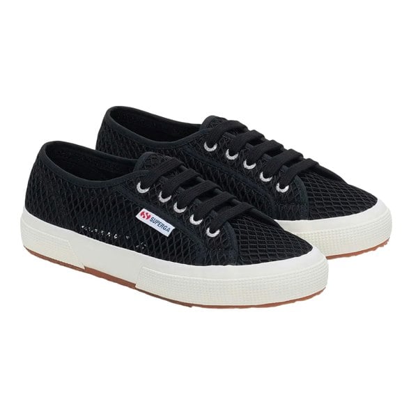 Superga Womens 2750 Mesh Trainers - Black/White