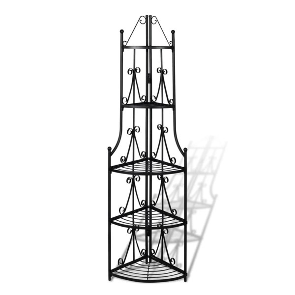 Berkfield Corner Plant Rack Black