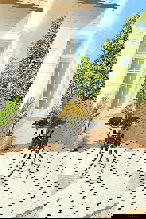 Living and Home 5 Pcs Classical Garden Bistro Set Cast Aluminum with Cushions