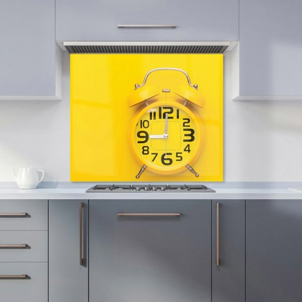 Warren Reed - Designer Yellow Alarm Clock Kitchen Splashback
