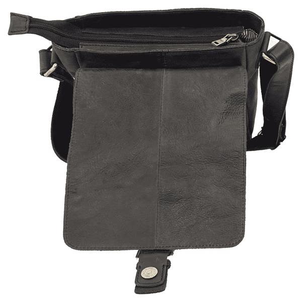 Columbia Buckle Messenger Bag 1803-BLACK-3