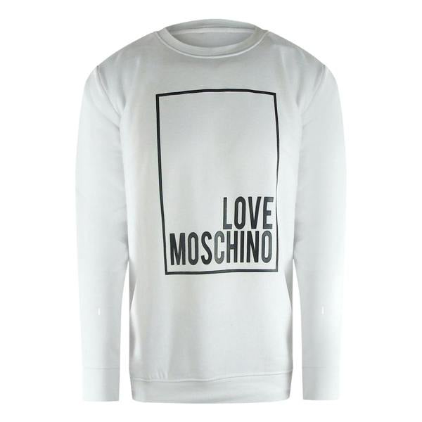 Love Moschino Box Logo White Sweatshirt - Nova Clothing
