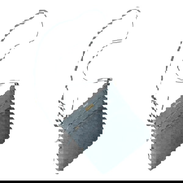 Assots London 'AGATHA' Distressed Denim Vintage VT Real Leather Crossbody Bag