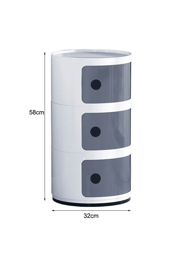 Living and Home Multi-Tiered Plastic Storage Drawer Unit