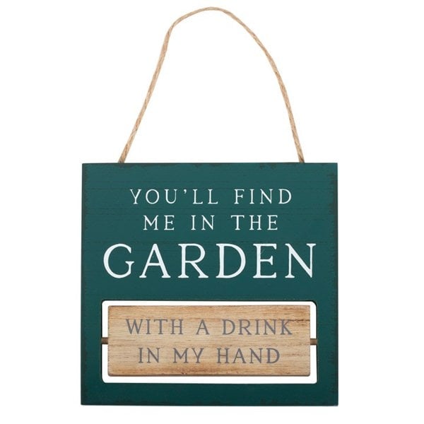 Serano You'll Find Me in the Garden Reversible Hanging Sign