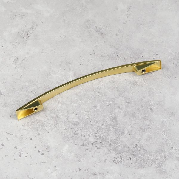 Handle & Home Brushed Brass Bow Handles