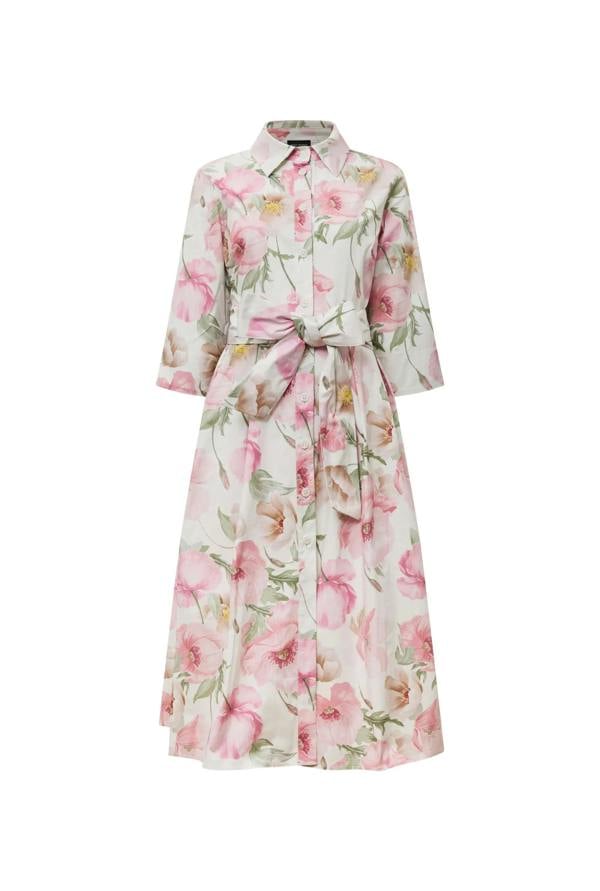 James Lakeland Pink Bloom Cotton Midi Dress