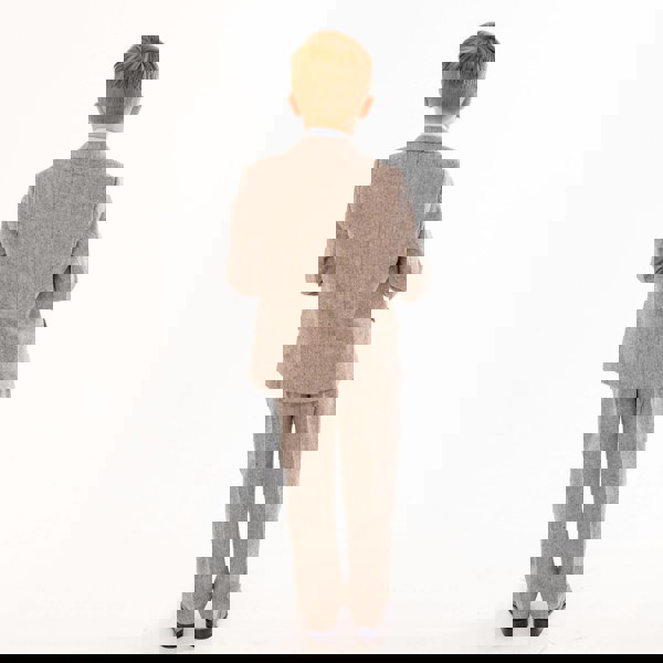 Peaky Rascals Finn Boys Brown Herringbone 5 Piece suit