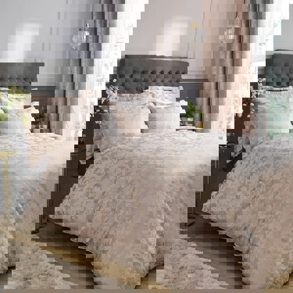 Catherine Lansfield Damask Jacquard Duvet Cover Set