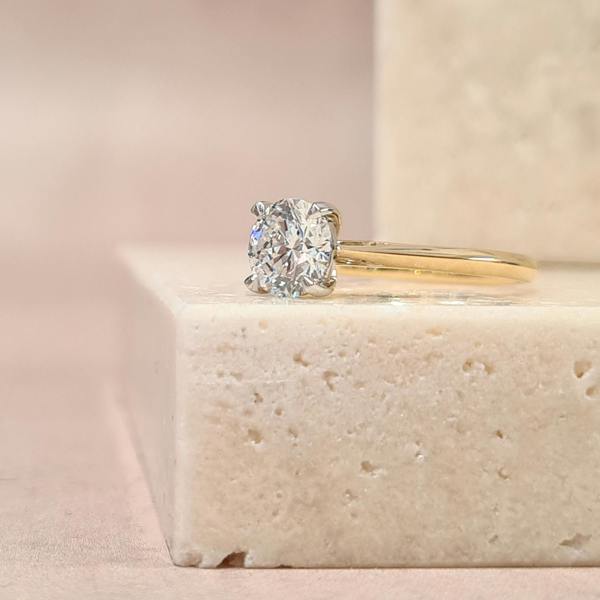 Sarah Layton 18ct Yellow Gold Round Brilliant Cut Diamond Engagement Ring - 1.06ct