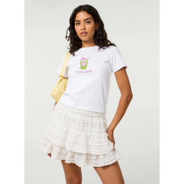 Pink Vanilla Matcha Girlie Diamante T-Shirt