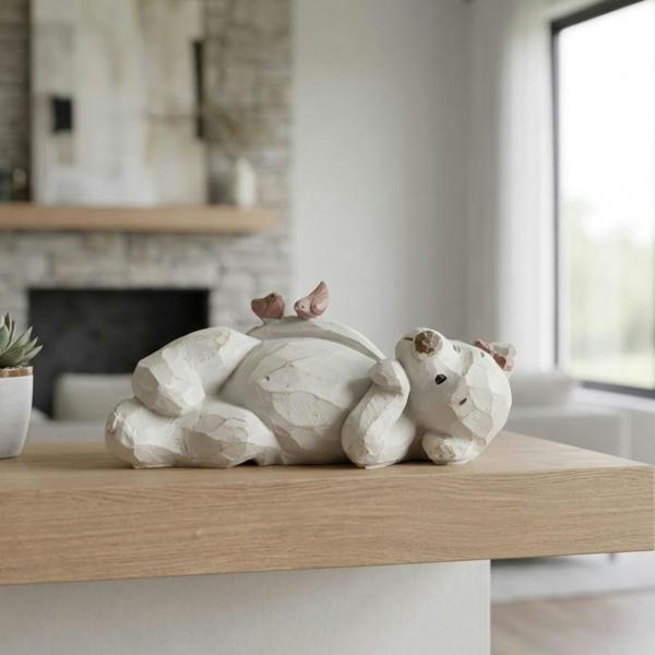 Garden Greatness Lying Daisy Bear Ornament