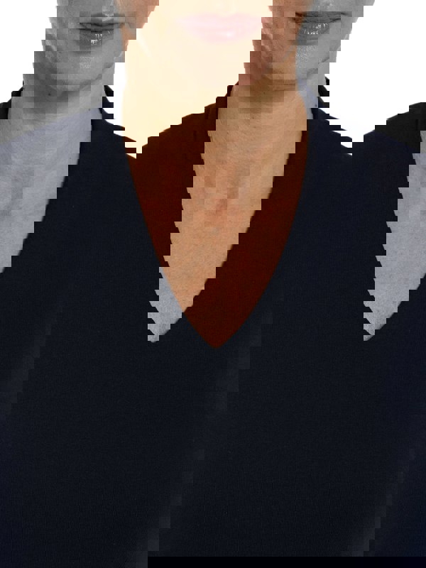 PennyPlain High Back V-neck Top - Navy