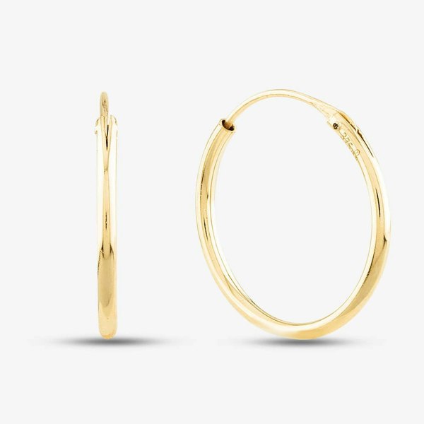 T. H. Baker 9ct Yellow-Gold Sleeper Hoop Earrings 1.53.9809