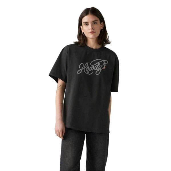 Levis Womens/Ladies Graphic Print Boyfriend T-Shirt - Black - 