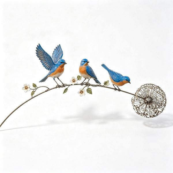 Leaper Metal Wrought-Iron Floral Ornaments