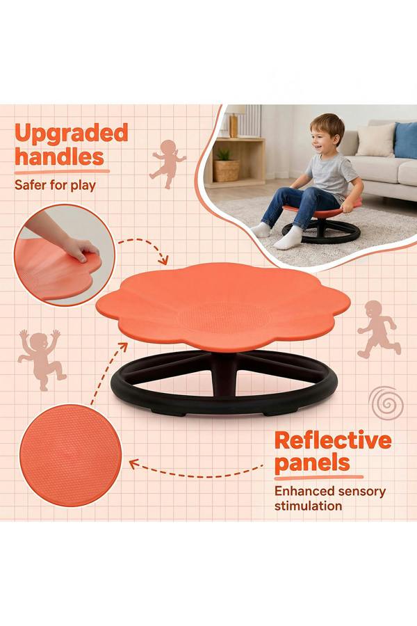 Living and Home Flower Sensory Balance Training Spinning Chair for Kids