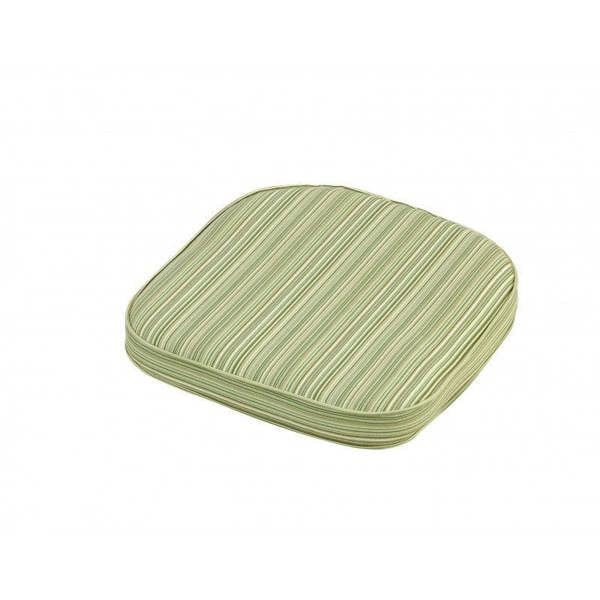 D Shape Garden Seat Cushion (colour options available) GREEN STRIPE The Garden Furniture Shop