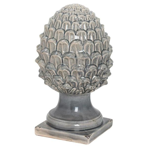 Hill Interiors Ceramic Acorn Ornament - Grey - 