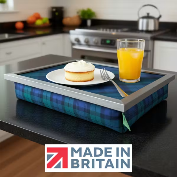 Made in the Mill Luxury Black Watch Lap Tray with Bean Bag