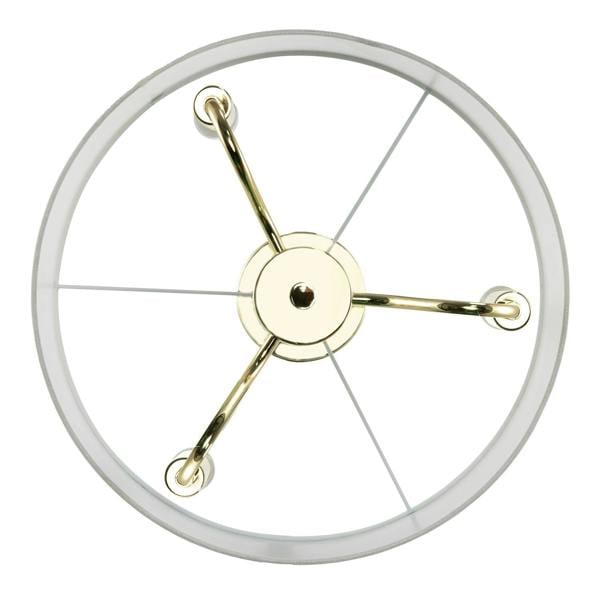 Chic Chandelier Semi Flush Ceiling Light in Polished Gold with Shade Image 3