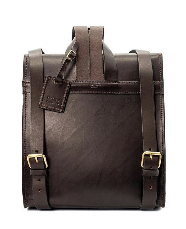 Leather Backpack in Cuoio Dark Brown Artist Collection