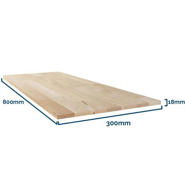 Snowdon Timber Oak Shelf Board (T) 18mm (W) 300mm (L) 800mm