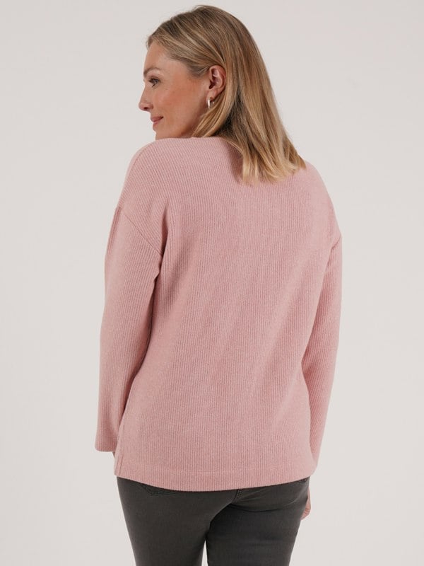 PennyPlain Crew Neck Long Sleeve Top - Blossom