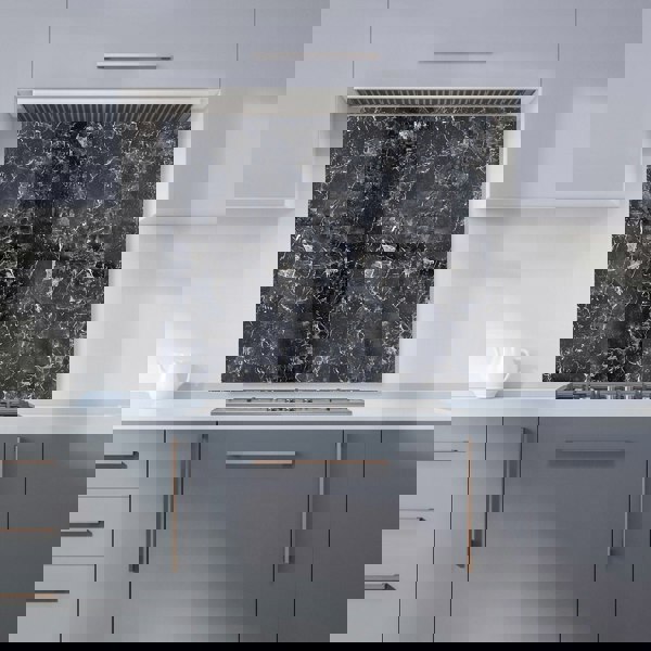 Warren Reed - Designer Black Quartz Effect Kitchen Splashback