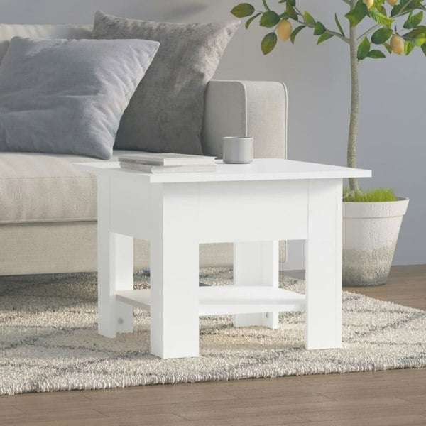 Berkfield Coffee Table White 55x55x42 cm Engineered Wood