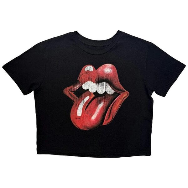 The Rolling Stones New Band Tongue Crop Top